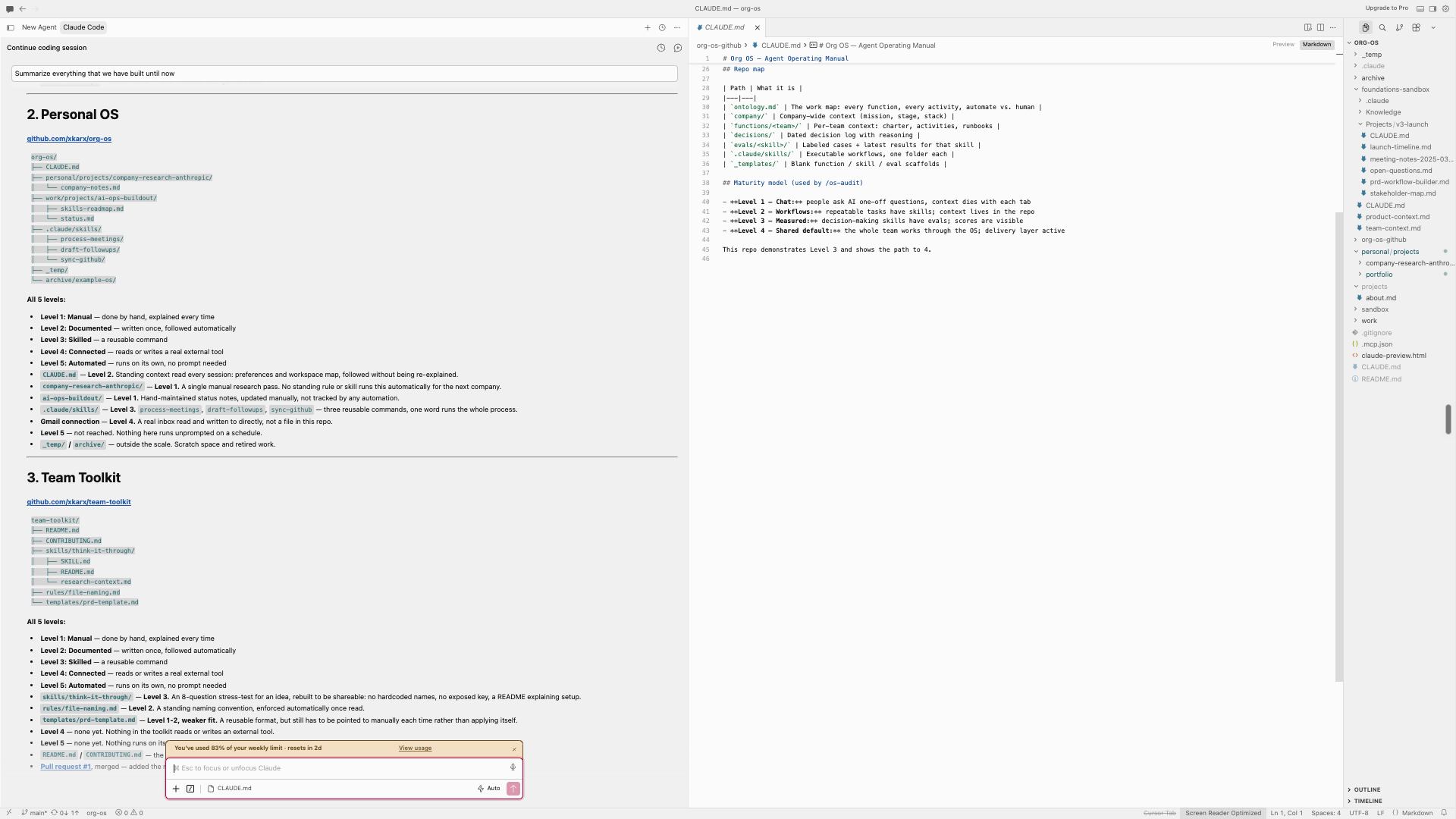 Org OS walkthrough preview